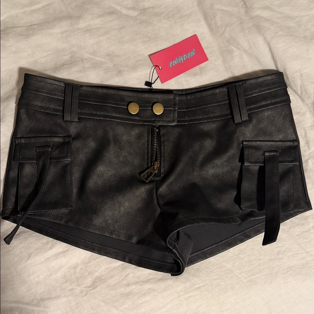 Edikted Cargo Shorts with Gold Accents